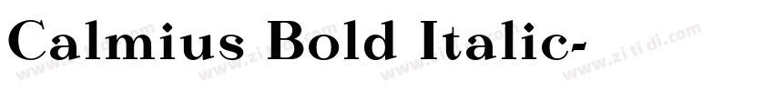 Calmius Bold Italic字体转换
